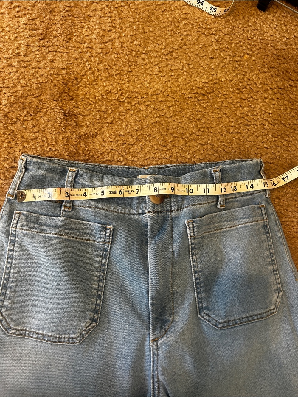 Anthropologie Maeve Light Blue Wide-Leg Crop Jeans - Picture 6 of 7